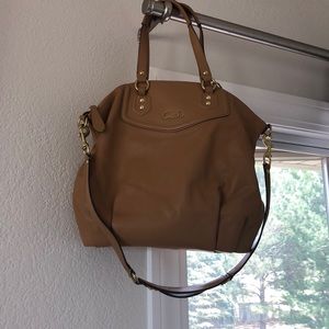 tan coach purse